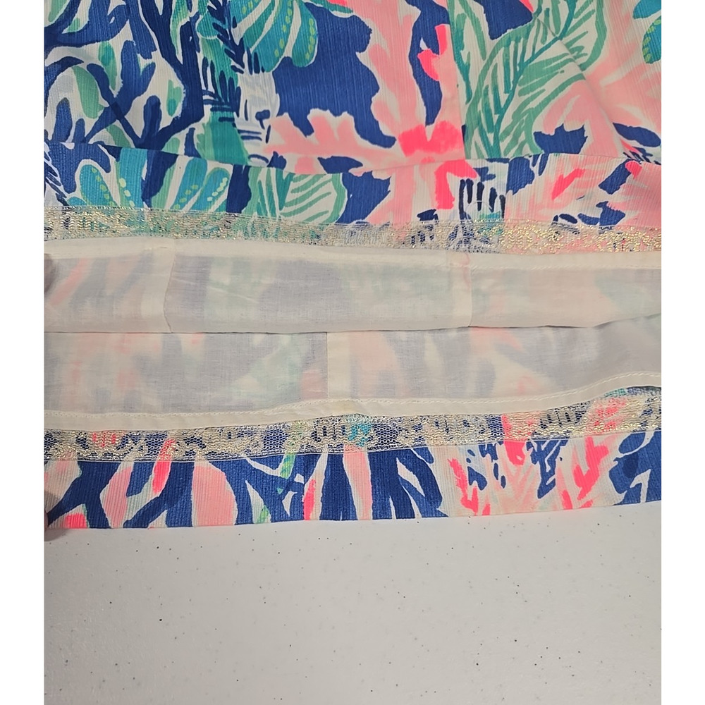 Lilly Pulitzer Womens Dress Gabby Shift Blues Aquatic Pattern Size 4 Small - Picture 6 of 14